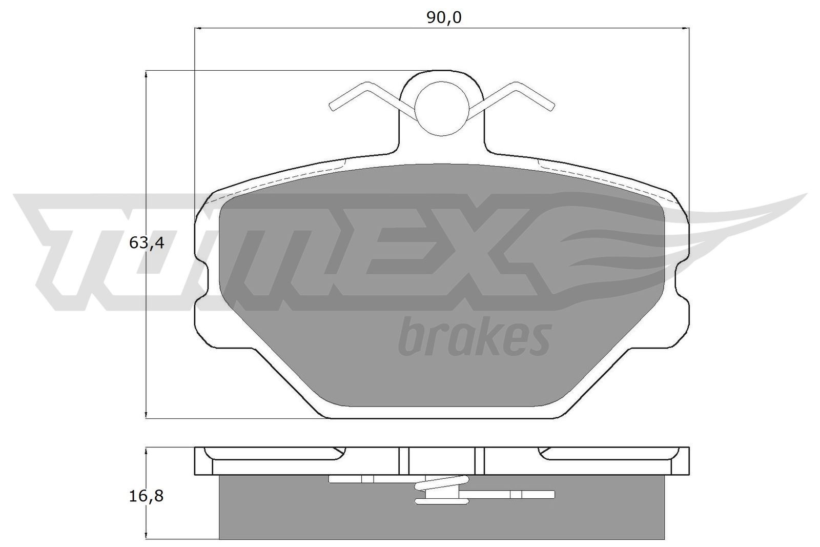 Obrázok Sada brzdových platničiek kotúčovej brzdy TOMEX Brakes  TX1039